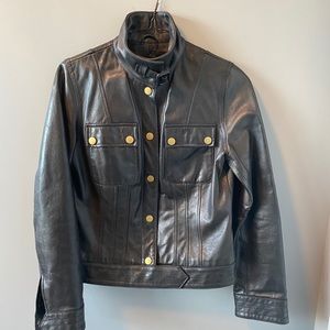 ✨BANANA REPUBLIC  Woman’s Black Leather Jacket